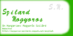szilard mogyoros business card