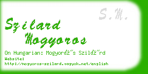 szilard mogyoros business card